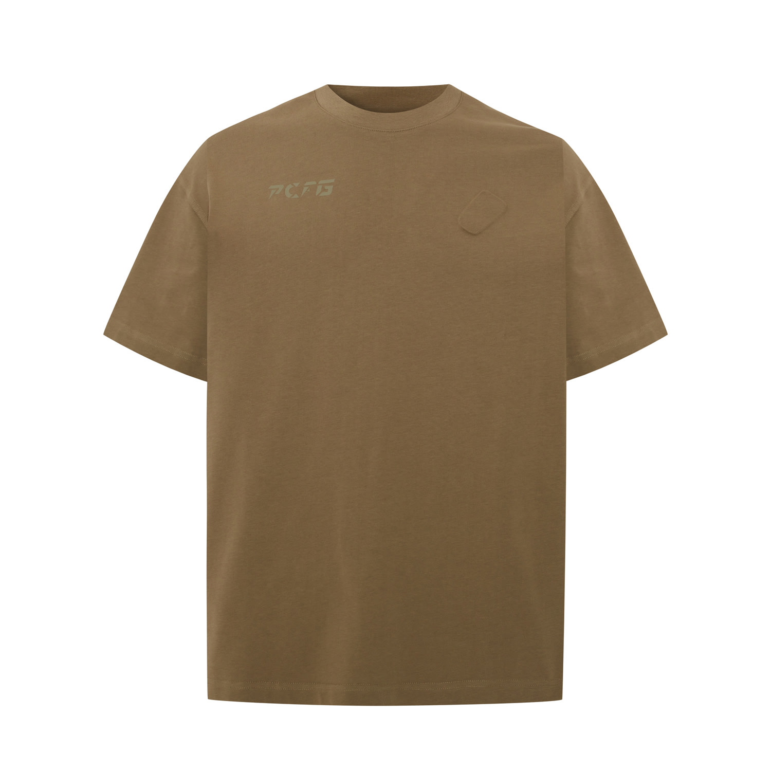 Pcfg Men's Oversized Tee With Emboss Detail - Covert Green In Green