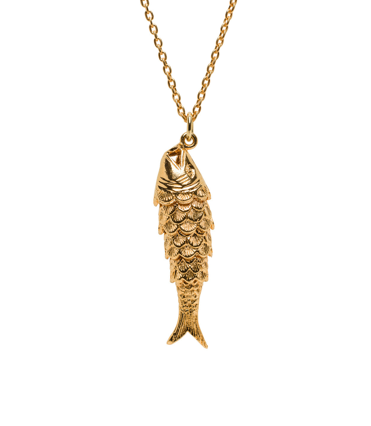 Mirabelle Jewellery Women's Gold Articulated Fish Pendant  Charm British Made