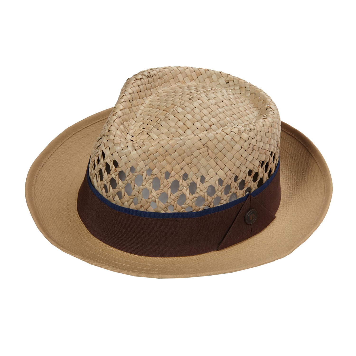 Dasmarca Hats Men's Green Dasmarca Ronan Straw Wide Brim Fedora Summer Straw Sun Hat - Khaki In Green