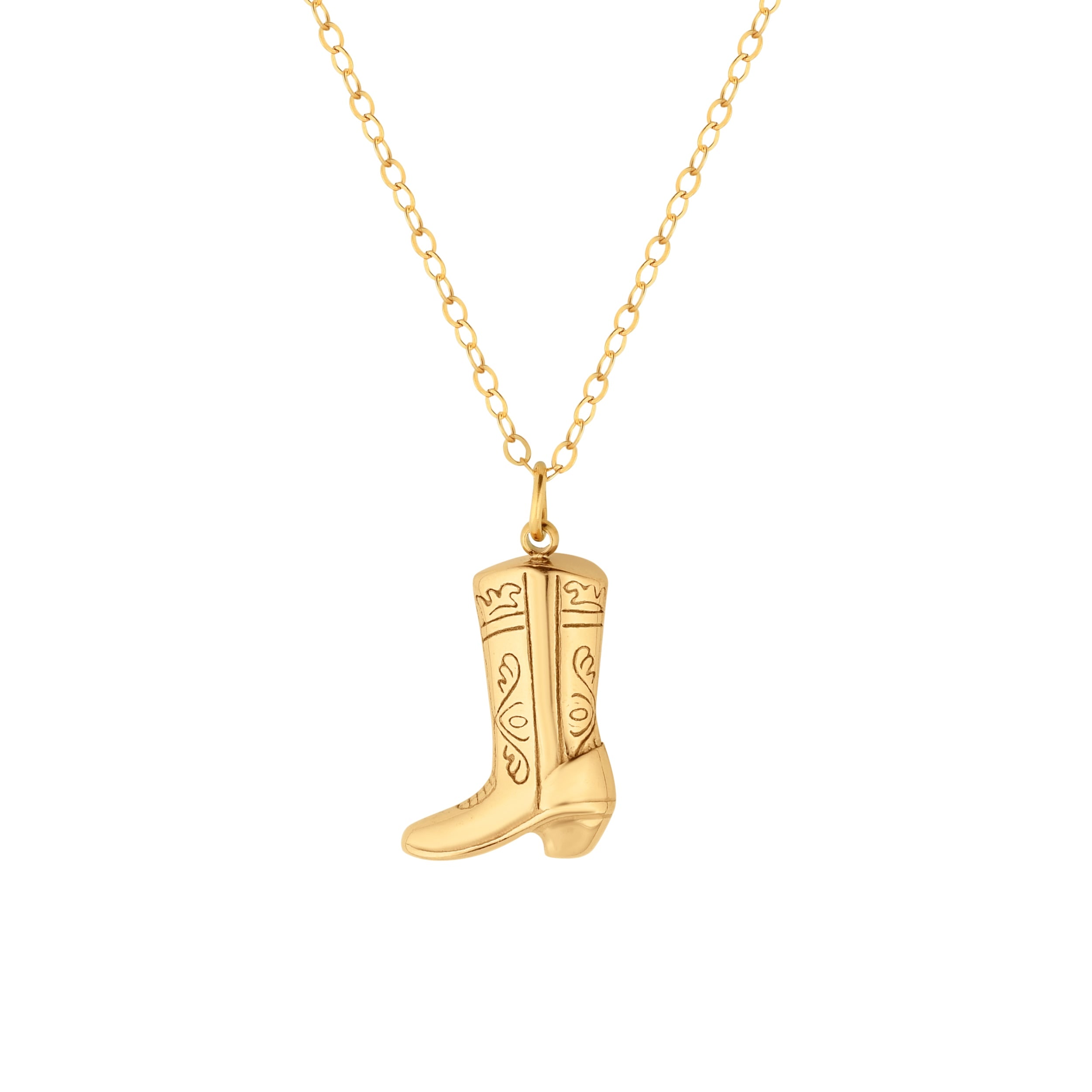 Rejected Hearts Club Women's Gold Give Em' The Boot Necklace In Gold
