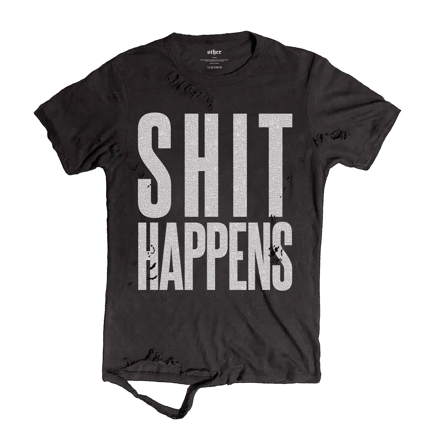 Women’s Shit Happens - Thrasher T-Shirt - Black Small OTHER UK