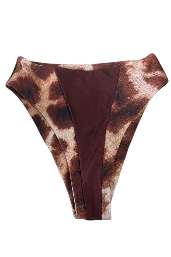 L’animal Women's Brown Safari Reversible Bikini Bottom In Brown
