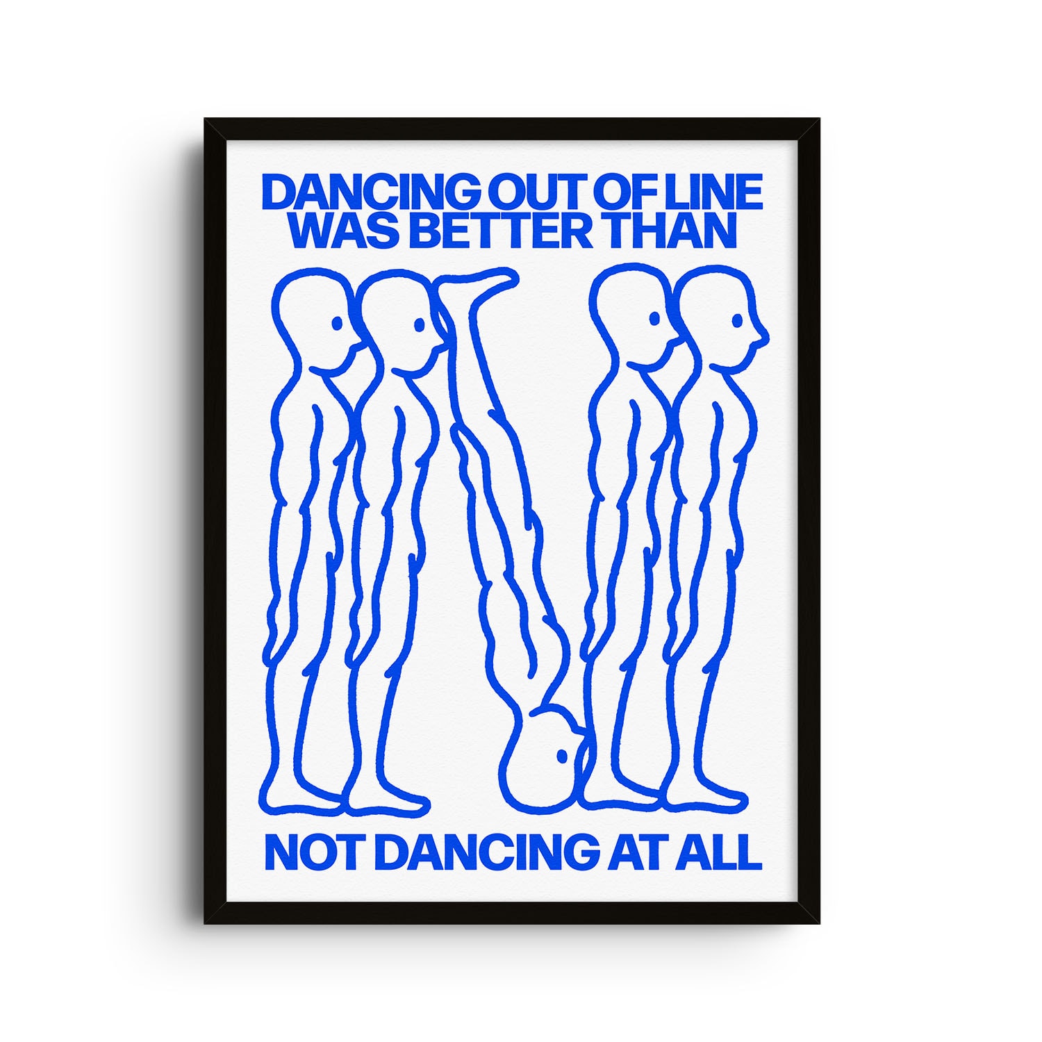 East Side Studio London Blue Out Of Line - Giclee Fine Art Print - Small In Blue