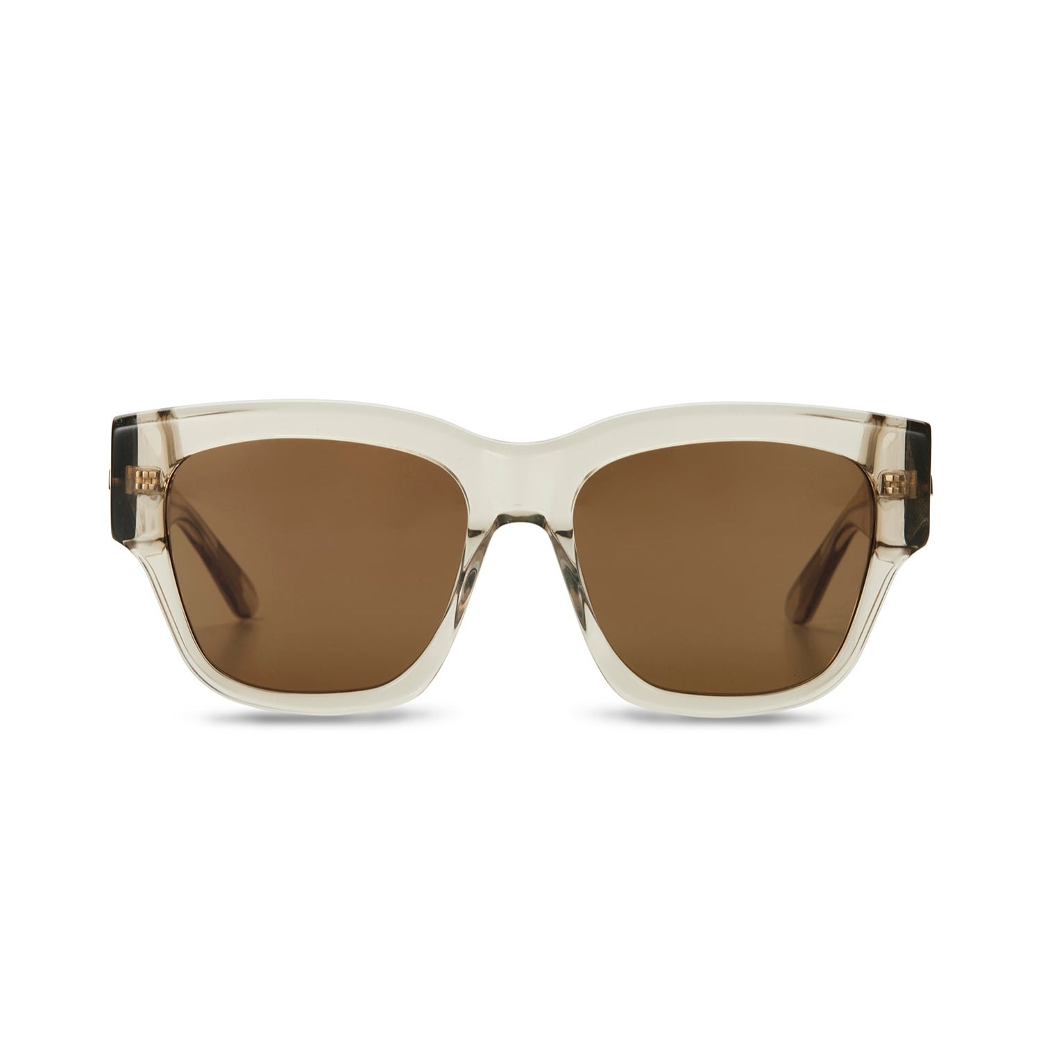 The Avantguard Women's Neutrals Dahlia Limestone Oversized Sunglasses