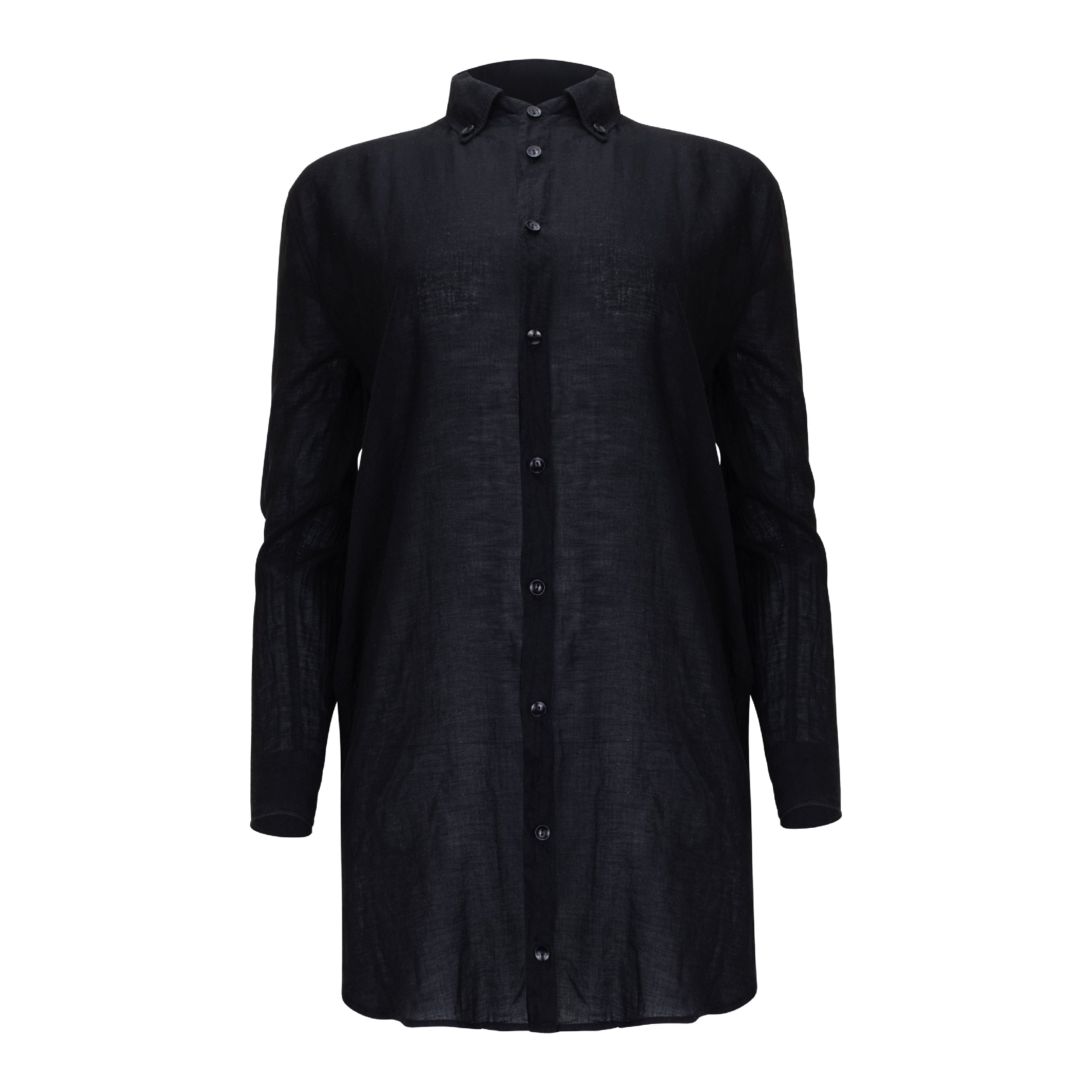 Women’s Naomi Linen Tunic Blouse - Black Small Lezat