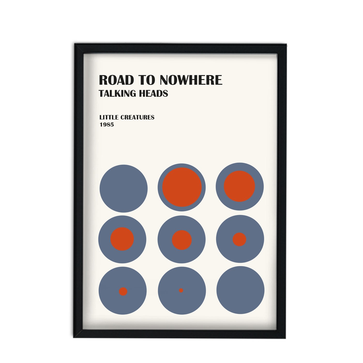 Blue / Red Road To Nowhere Talking Heads Giclée Retro Inspired Art Print A2 Fanclub