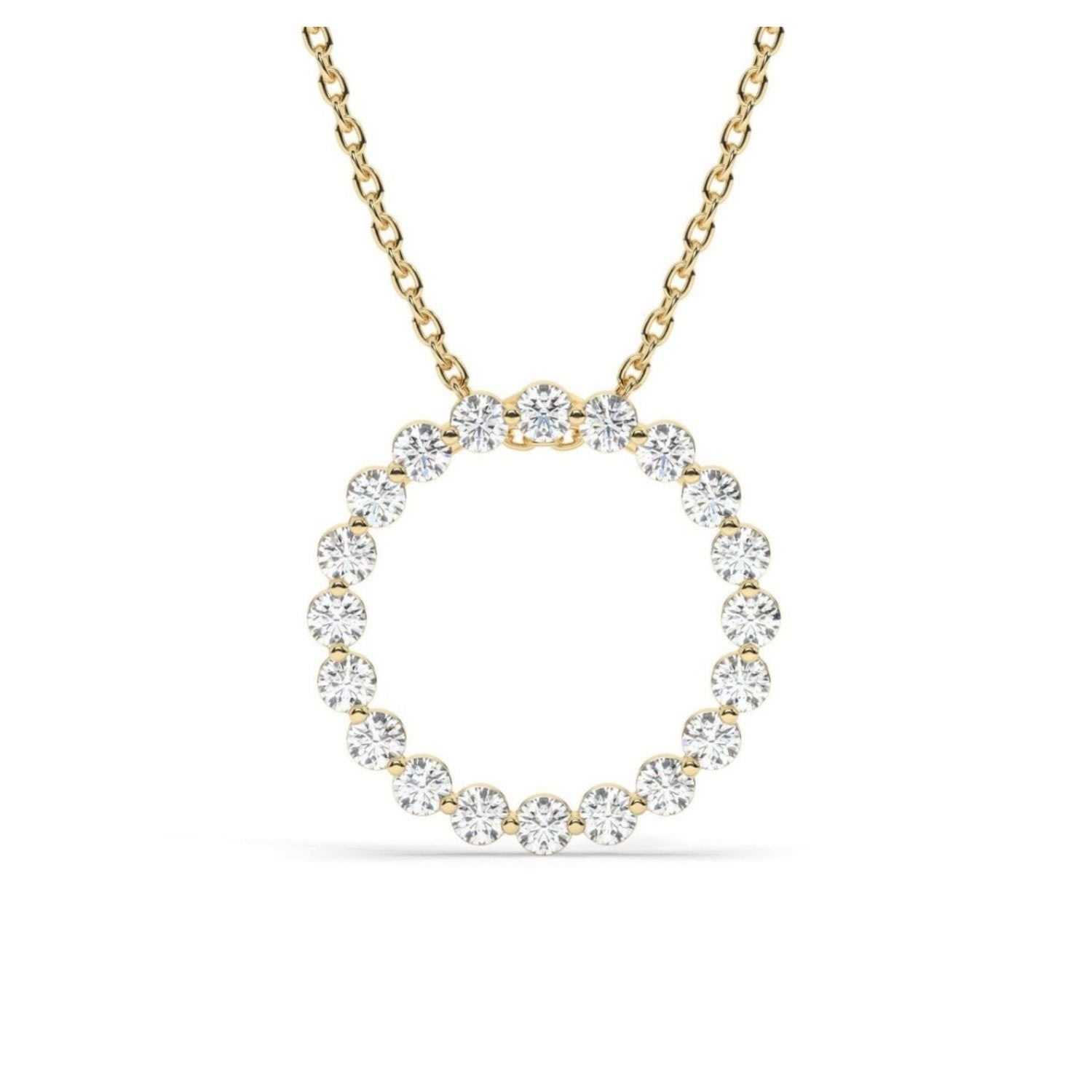 Azalea Jewelry Women's Gold Circle Of Life Necklace / Large