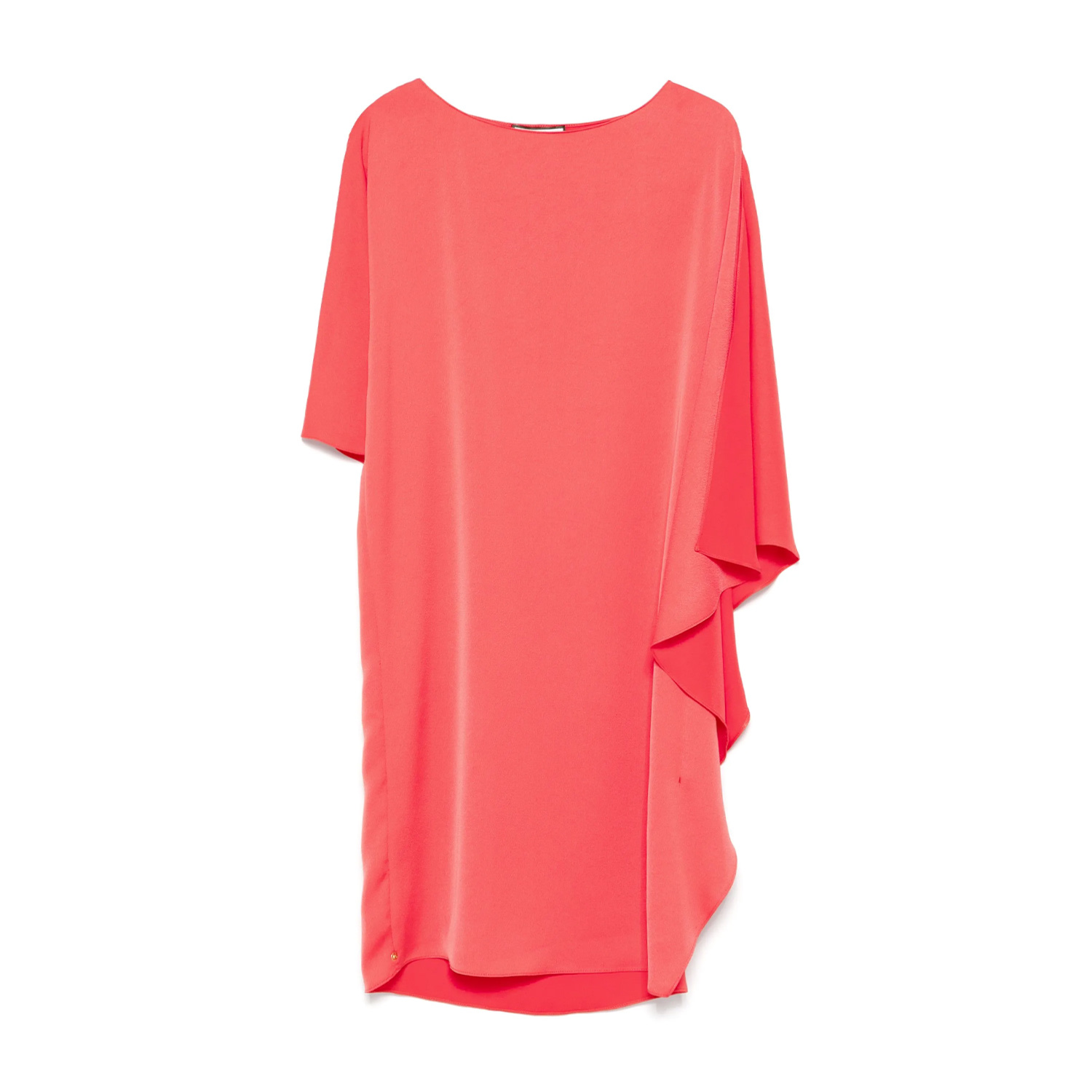 Nissa Draped Midi Dress In Red