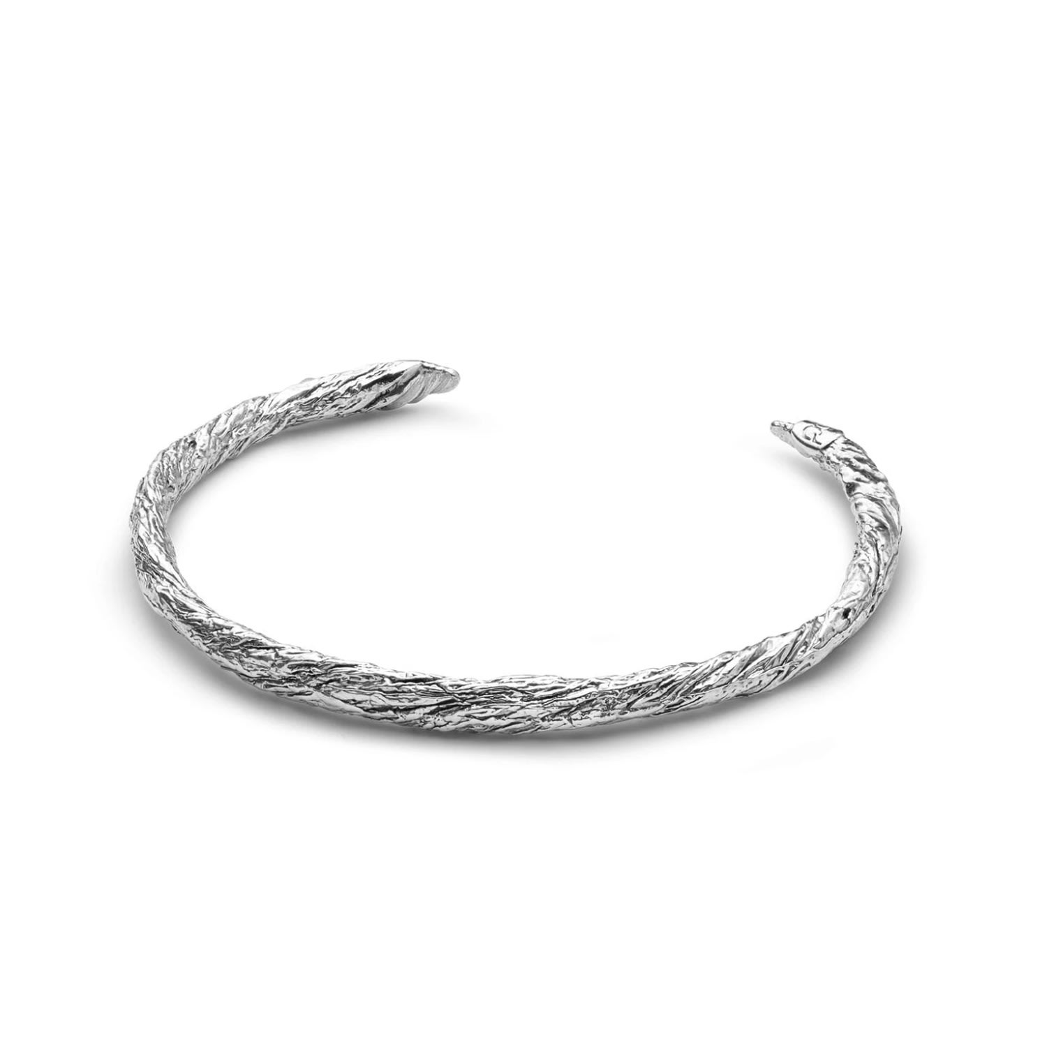 Women’s Archaic Solid Bracelet Silver Eva Remenyi