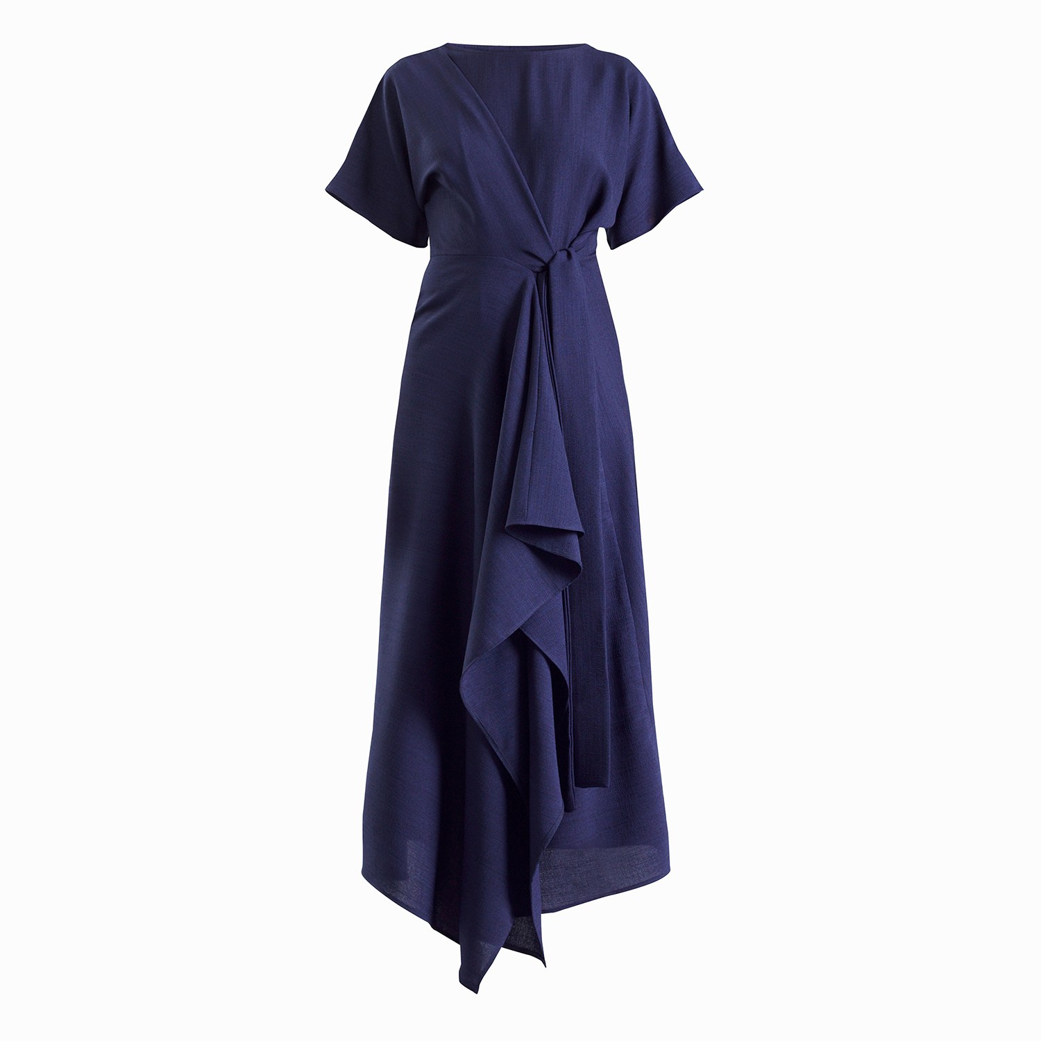 Women’s Blue Baxter Navy Wrap Dress Medium Meem Label