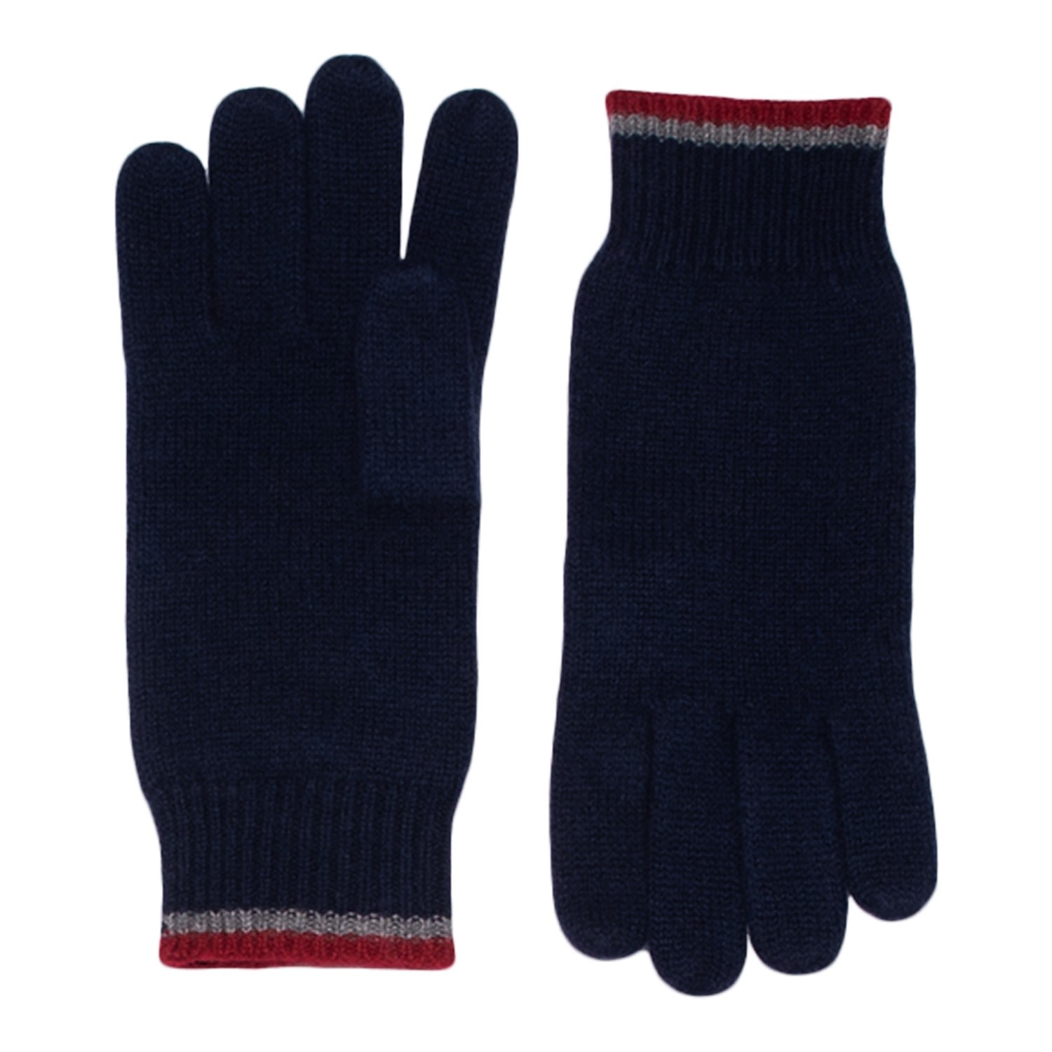 Mens Cashmere Glove In Midnight One Size Loop Cashmere