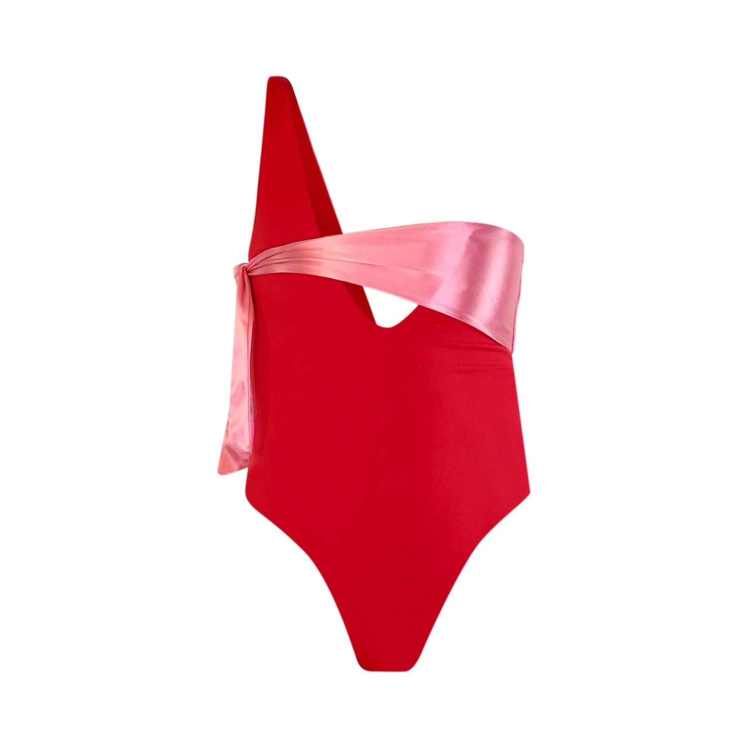 Belletage Swimwear Women's Red The Asymmetrical One-piece In Red