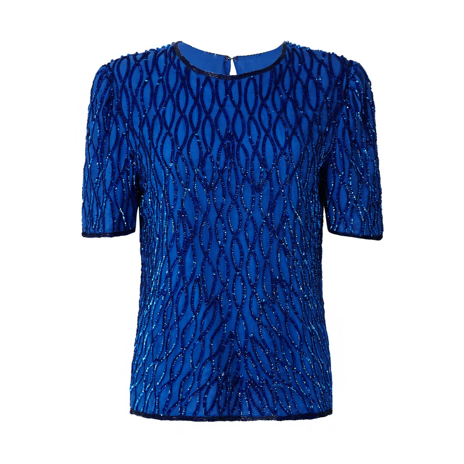 royal blue sequin top