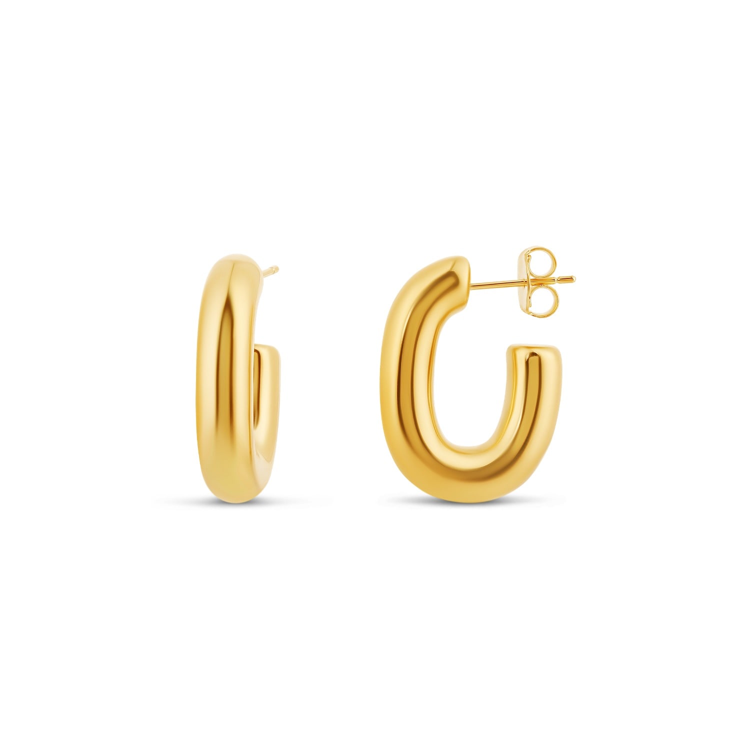 Women's U Shaped Hoop Earrings - Gold | Shymi