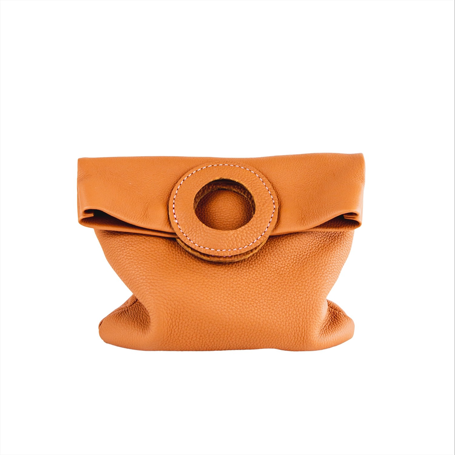 Women’s Brown Daphne Foldover Clutch - Pebbled Caramel Honeymouth