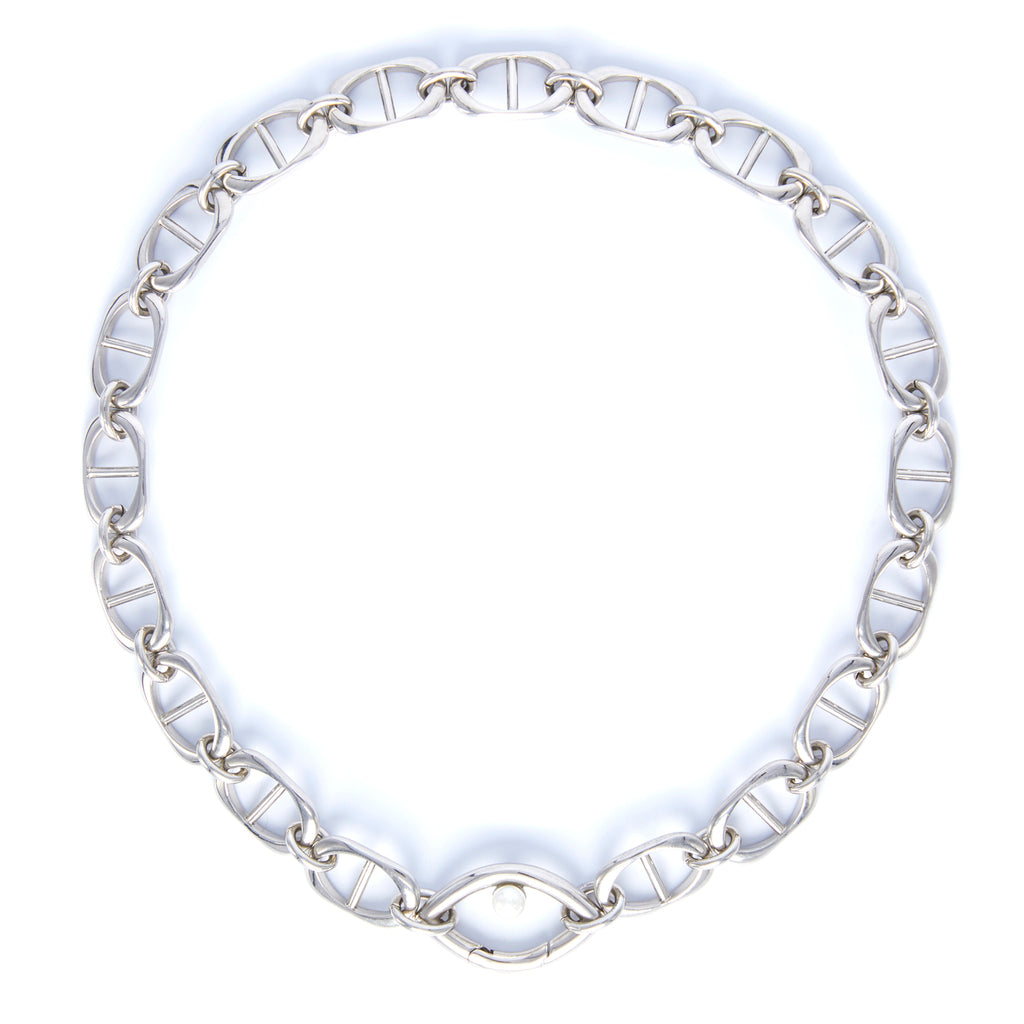 Capsule Eleven Women's Eye Opener Capsule Link Necklace - Silver In Metallic