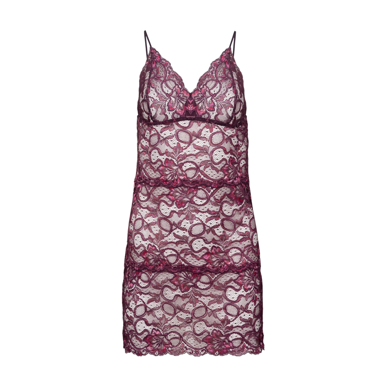 Oh!zuza Night&day Women's Pink / Purple Lace Chemise Sensual Elegance In Pink/purple