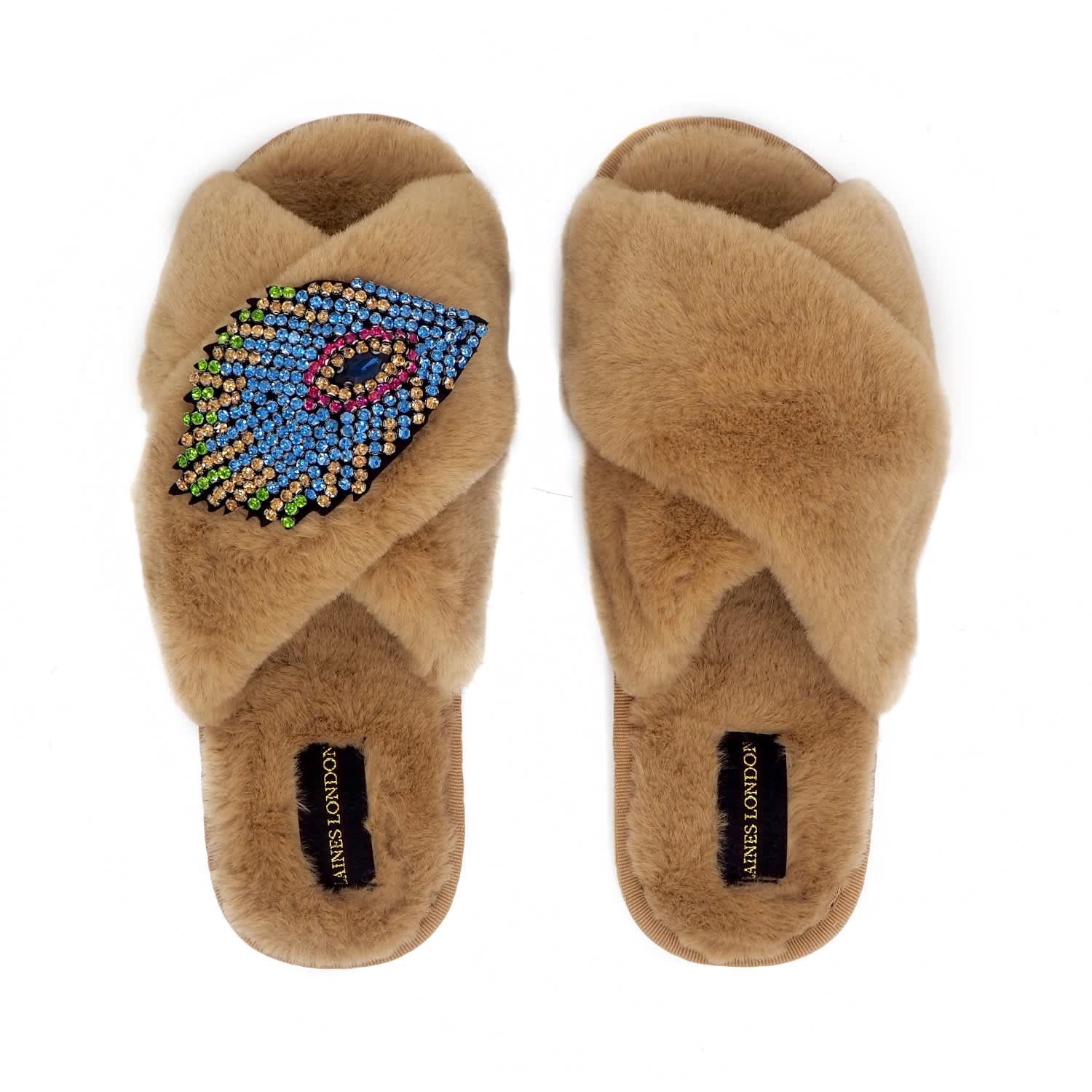 fluffy feather slippers