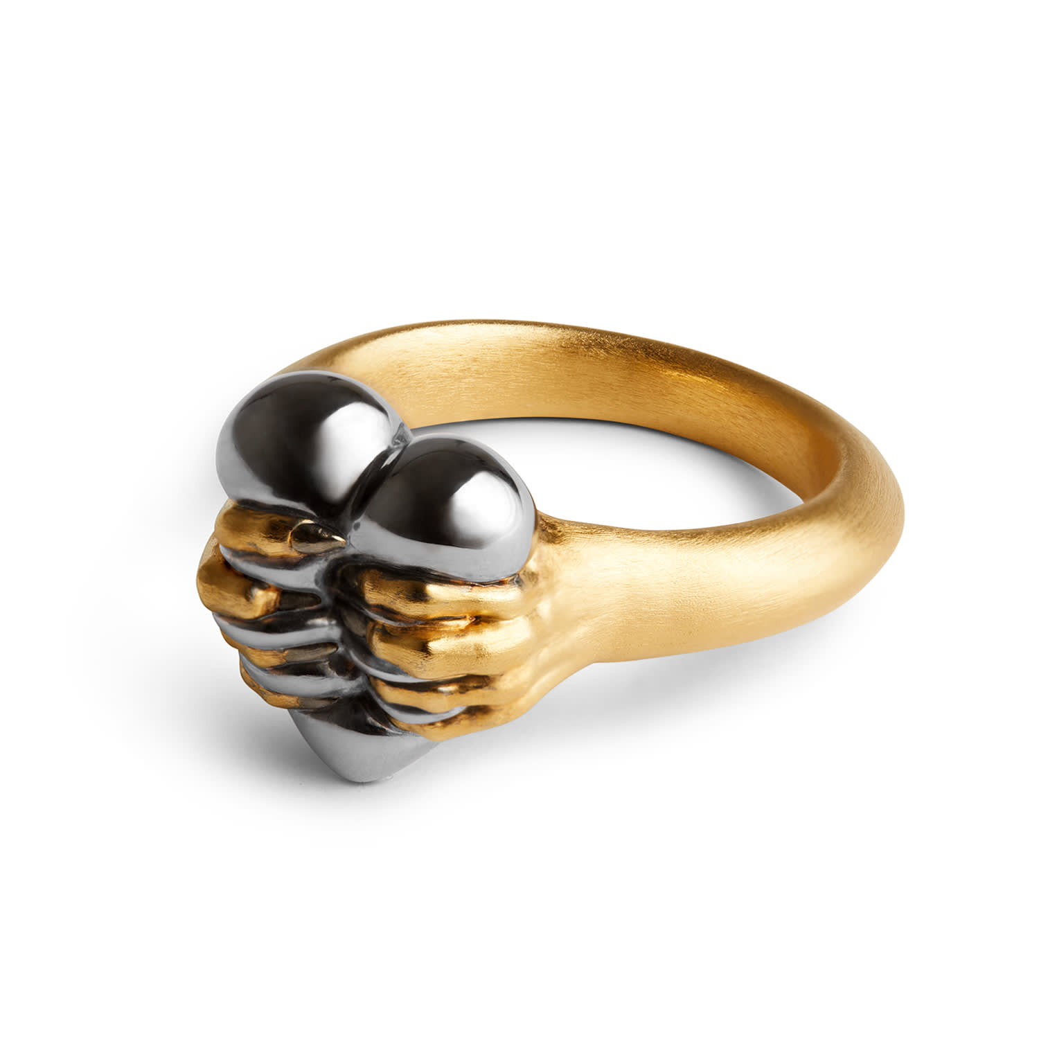 Kasun Women's Black / Gold Arms Of My Romeo - Black Heart & Gold Hands In Multi