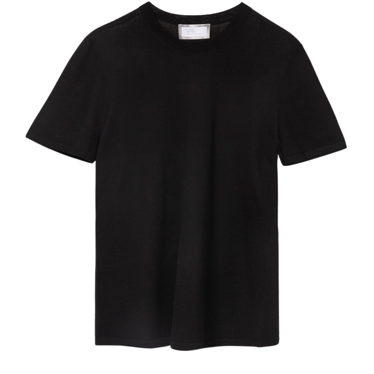 Women’s The Cashmere & Silk T-Shirt - Midnight Black Small Linda Meyer-Hentschel