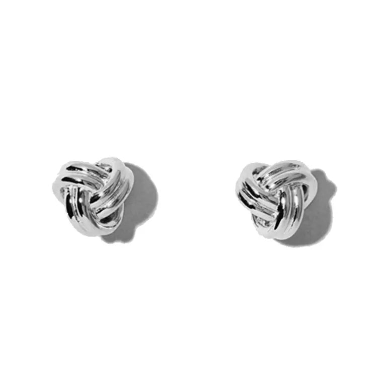 Gold Trip Women's Love Knot Earrings In Silver In Metallic