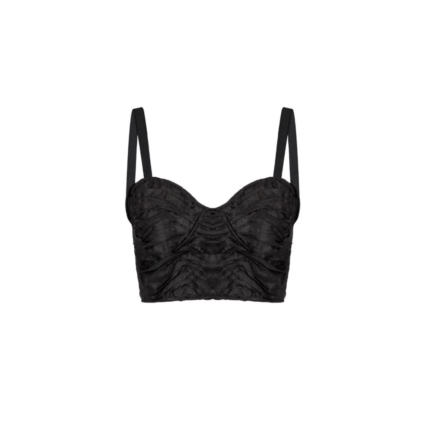 Women’s Black Suzene Croptop - Valentine’s Day Edition Small Bust2