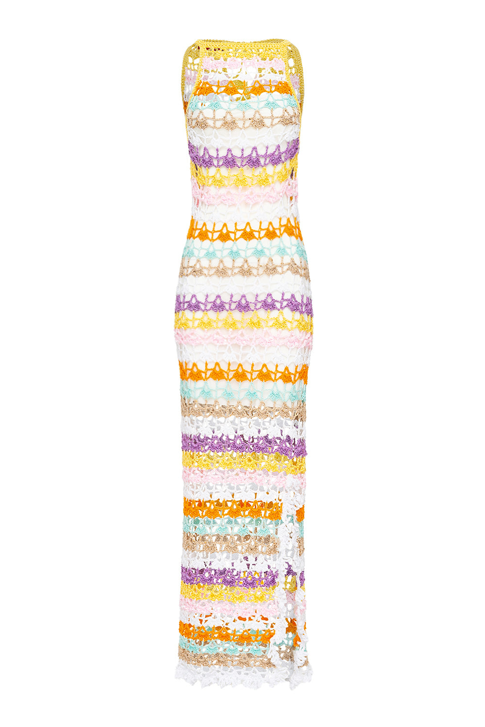 Women's Rainbow Handmade Maxi Crochet Dress | Small | Andreeva