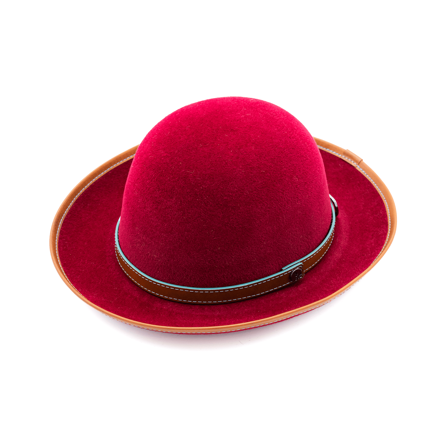 Men's Red Lapin Felt Rolling Hat | 57Cm | Doria 1905