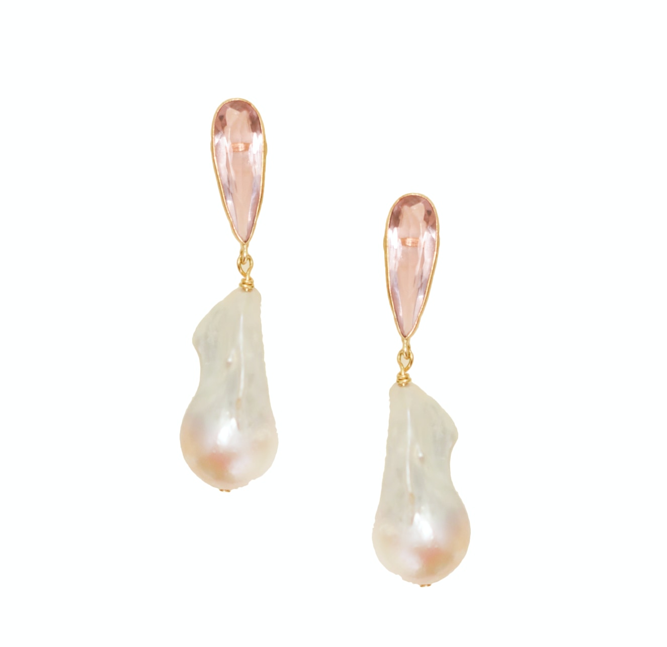 Women’s Pink Ice Baroque Pearl Drops Adriana Pappas Designs