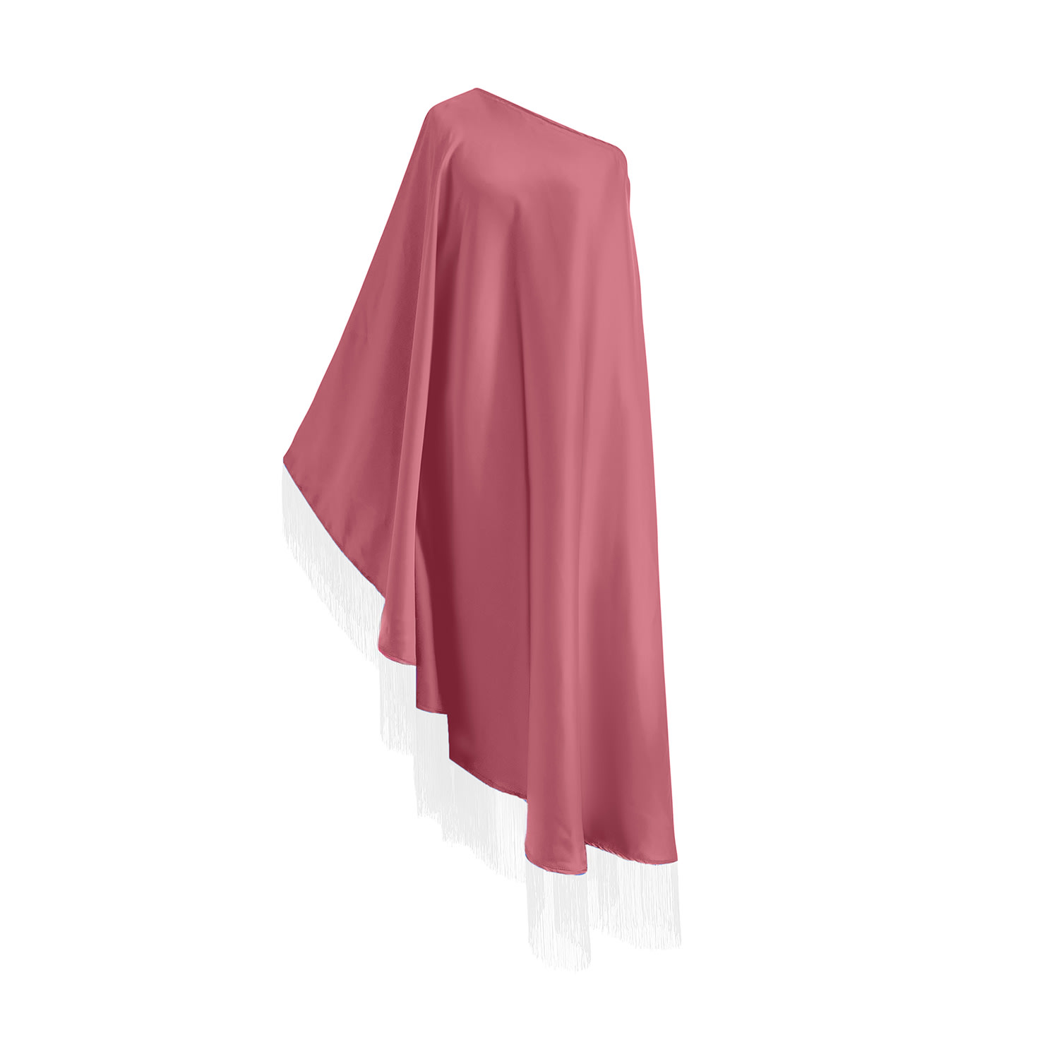 Toma Women's Pink / White White Fringe Off Shoulder Powder Pink Midi Dress In Pink