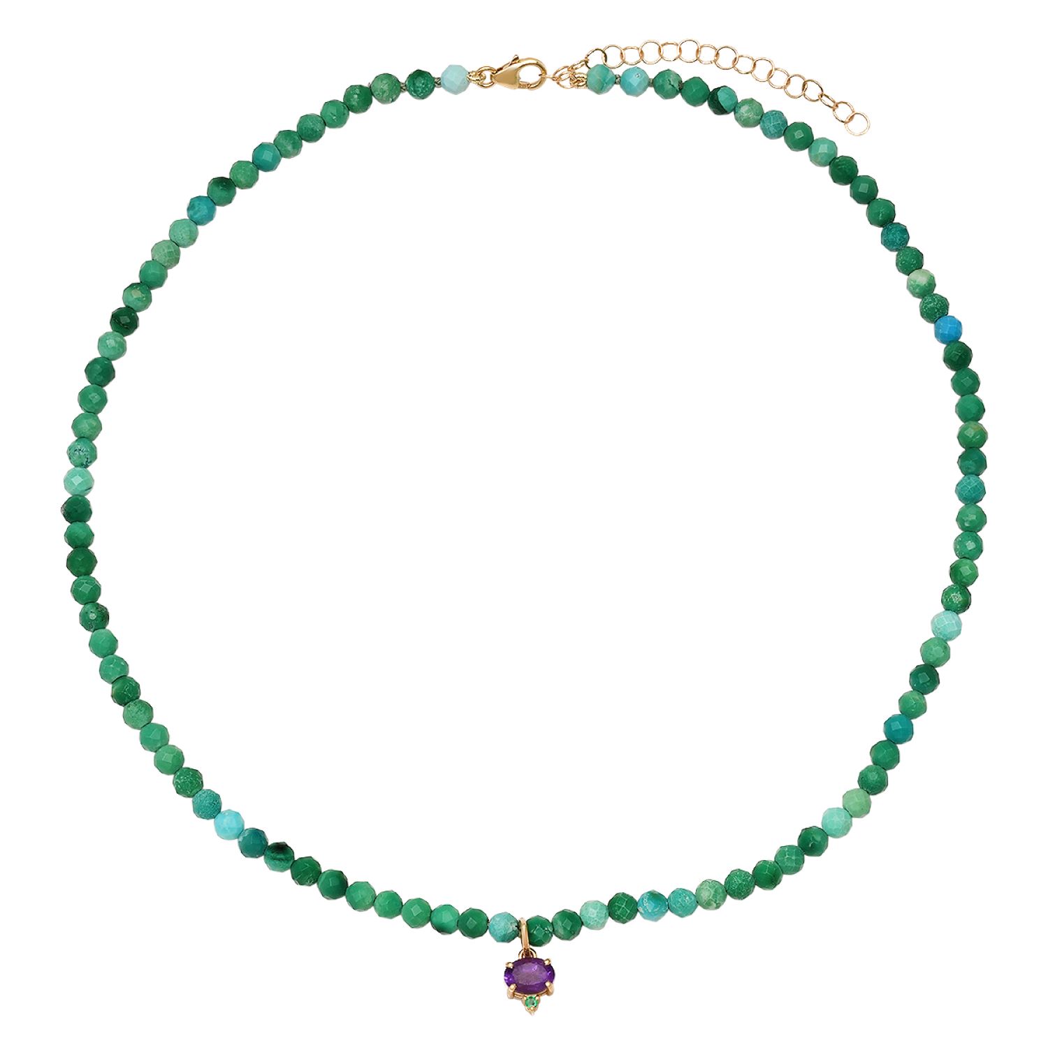 Soul Journey Jewelry Women's Pink / Purple / Blue Turquoise Emerald And Amethyst Emma Necklace In Pink/purple/blue