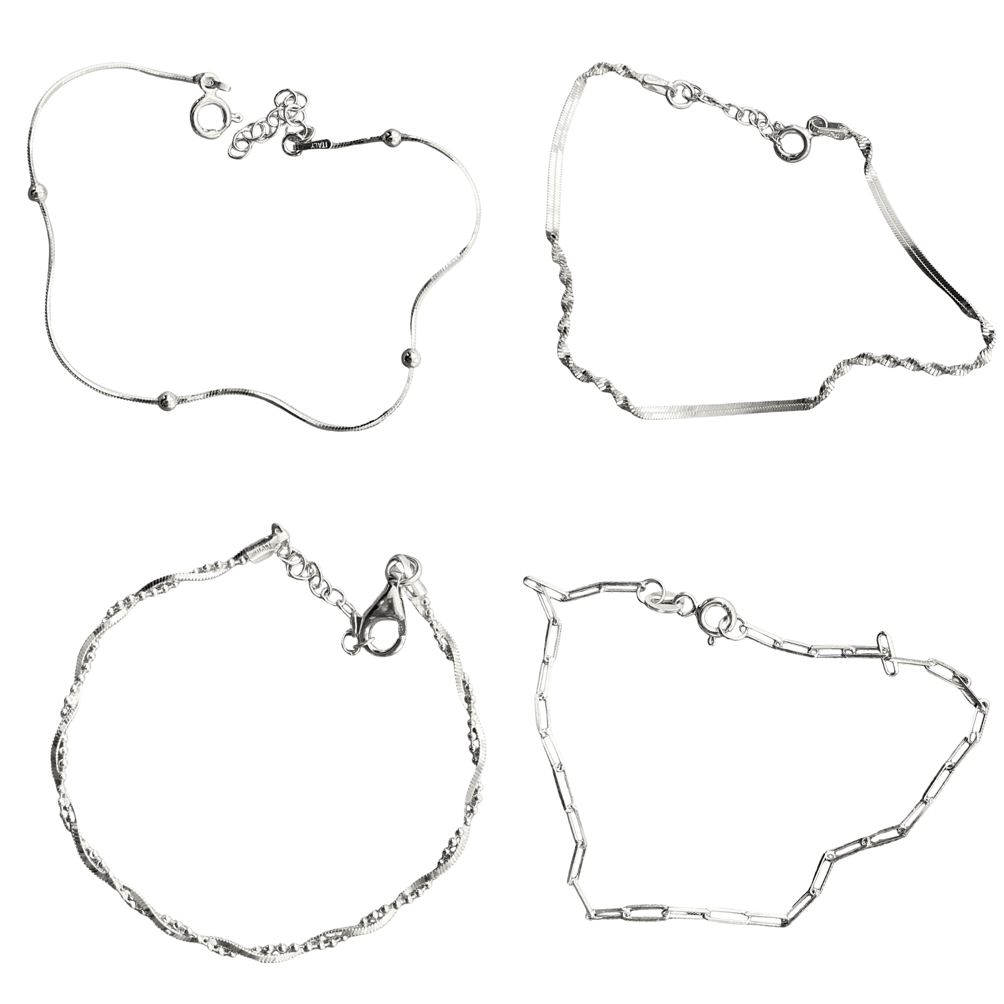 Spero London Women's Sterling Silver Bracelet Layering Set - Silver In Silver