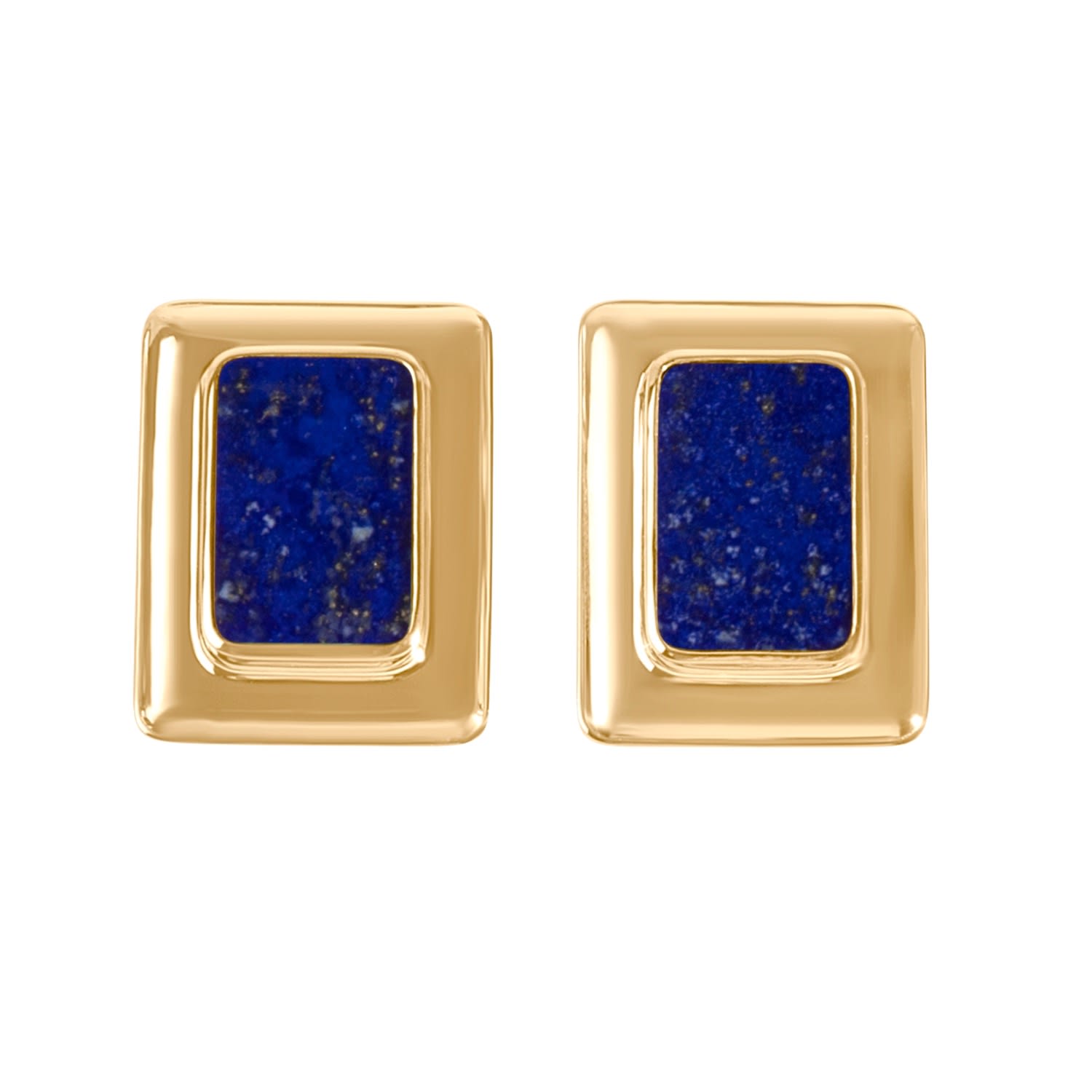 Women’s Gold / Blue Lapis Lazuli Statement Earrings Gold La CÃ´te Club