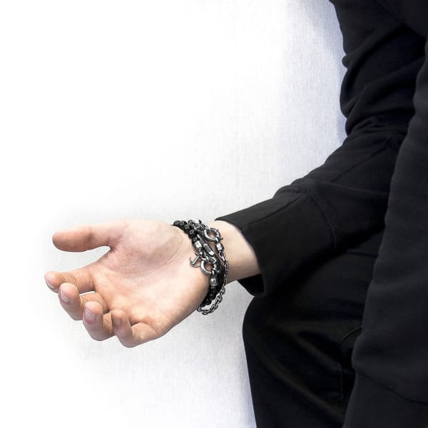 ANCHOR & CREW MEN'S SILVER SALCOMBE CHAIN BRACELET