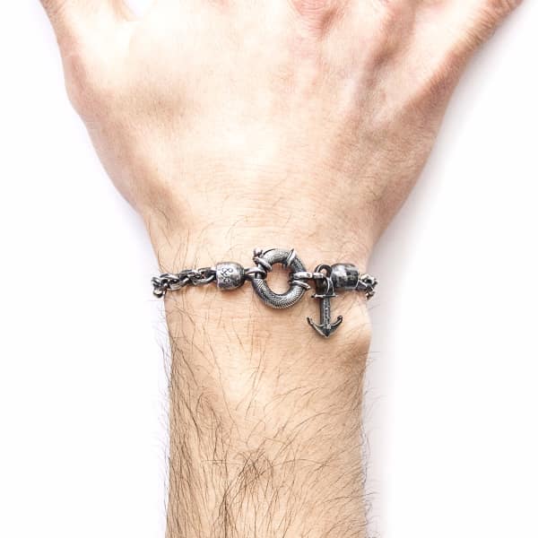 ANCHOR & CREW MEN'S SILVER SALCOMBE CHAIN BRACELET