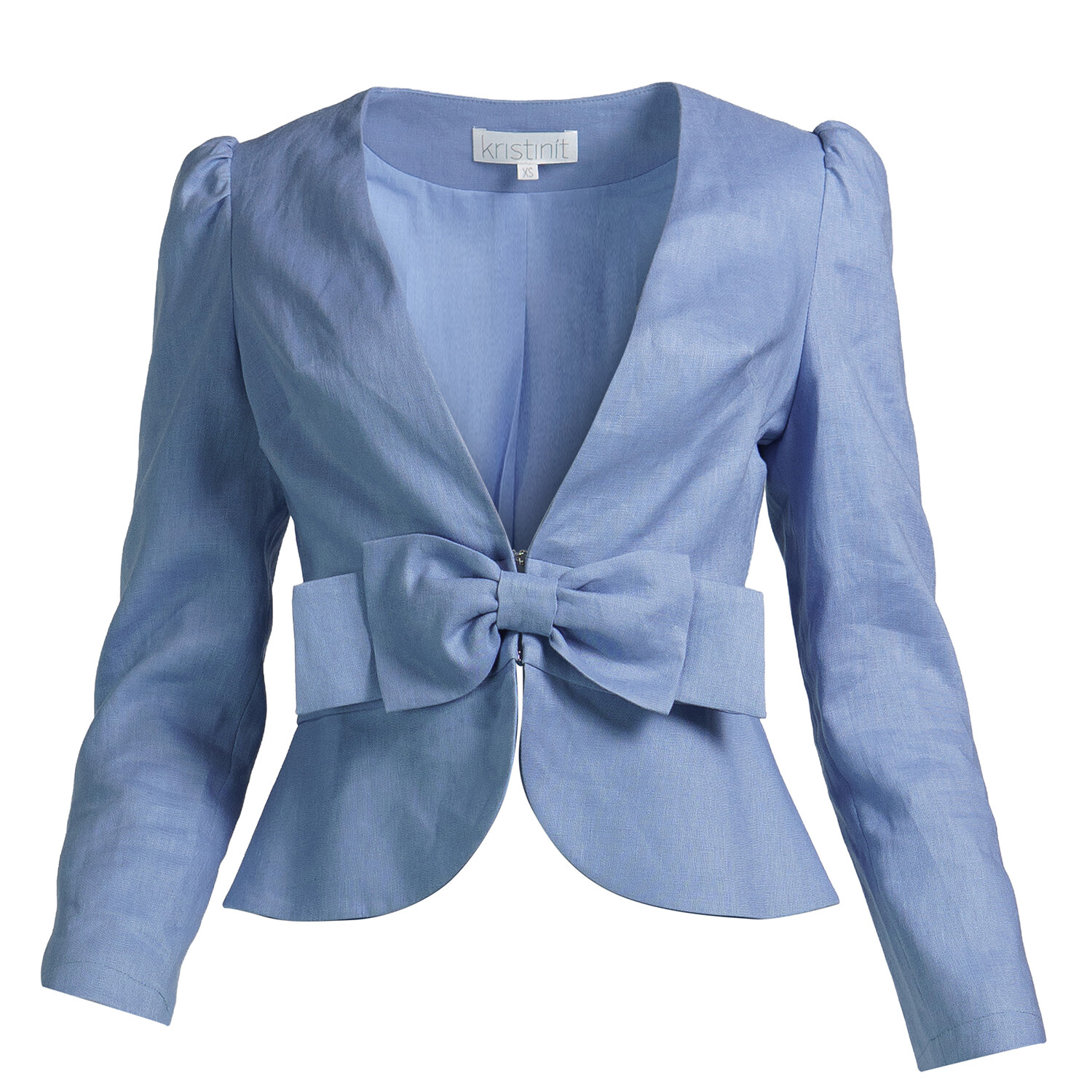 Women's Blue Cornflower Linen Anais Jacket | Small | Kristinit