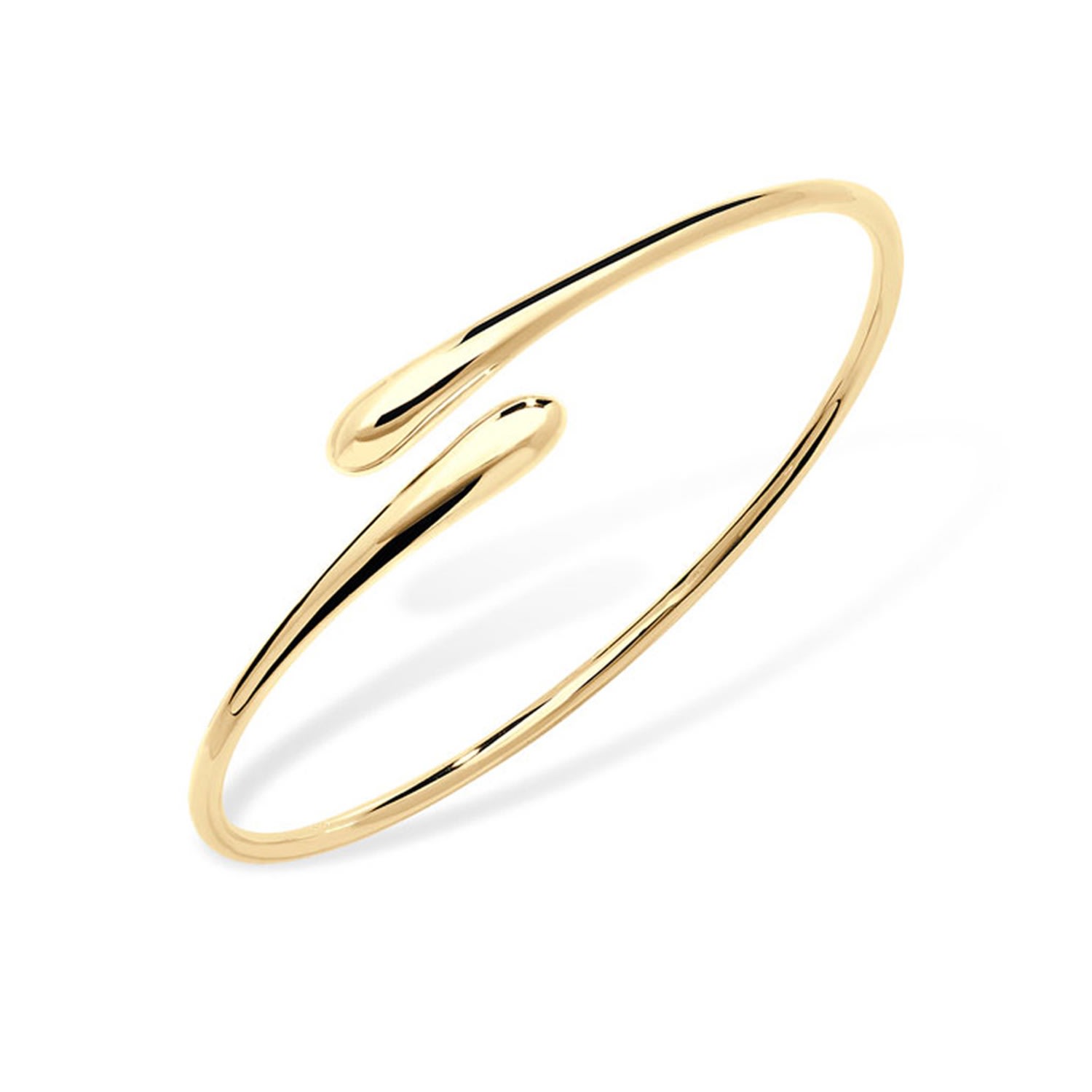 Women’s Cross Open Drop Bangle In Gold Vermeil Lucy Quartermaine