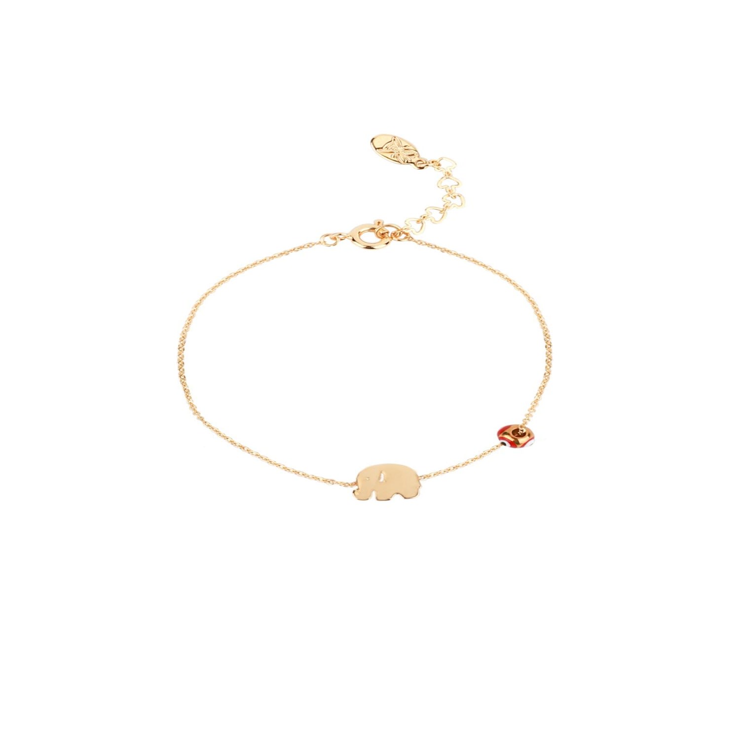 Atelier Petites Pierres Women's Gold Tiny Elephant - Dainty Bracelet In Gold