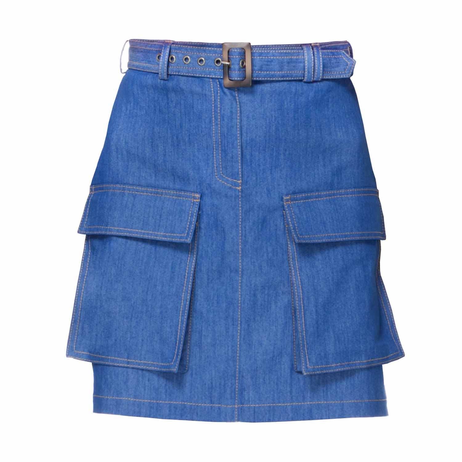 Kirsten Denim Skirt With Pockets (M 
