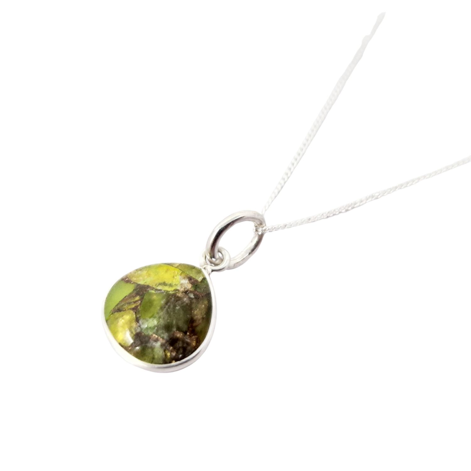 Women’s Silver / Green Natural Green Peridot August Birthstone Sterling Silver Necklace Harfi