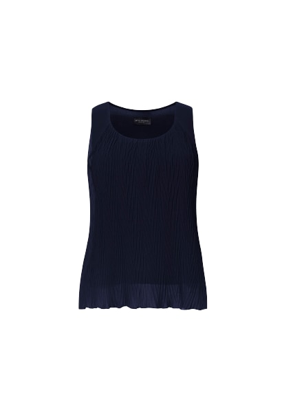 Women’s Blue Pleated Vest Navy Small James Lakeland