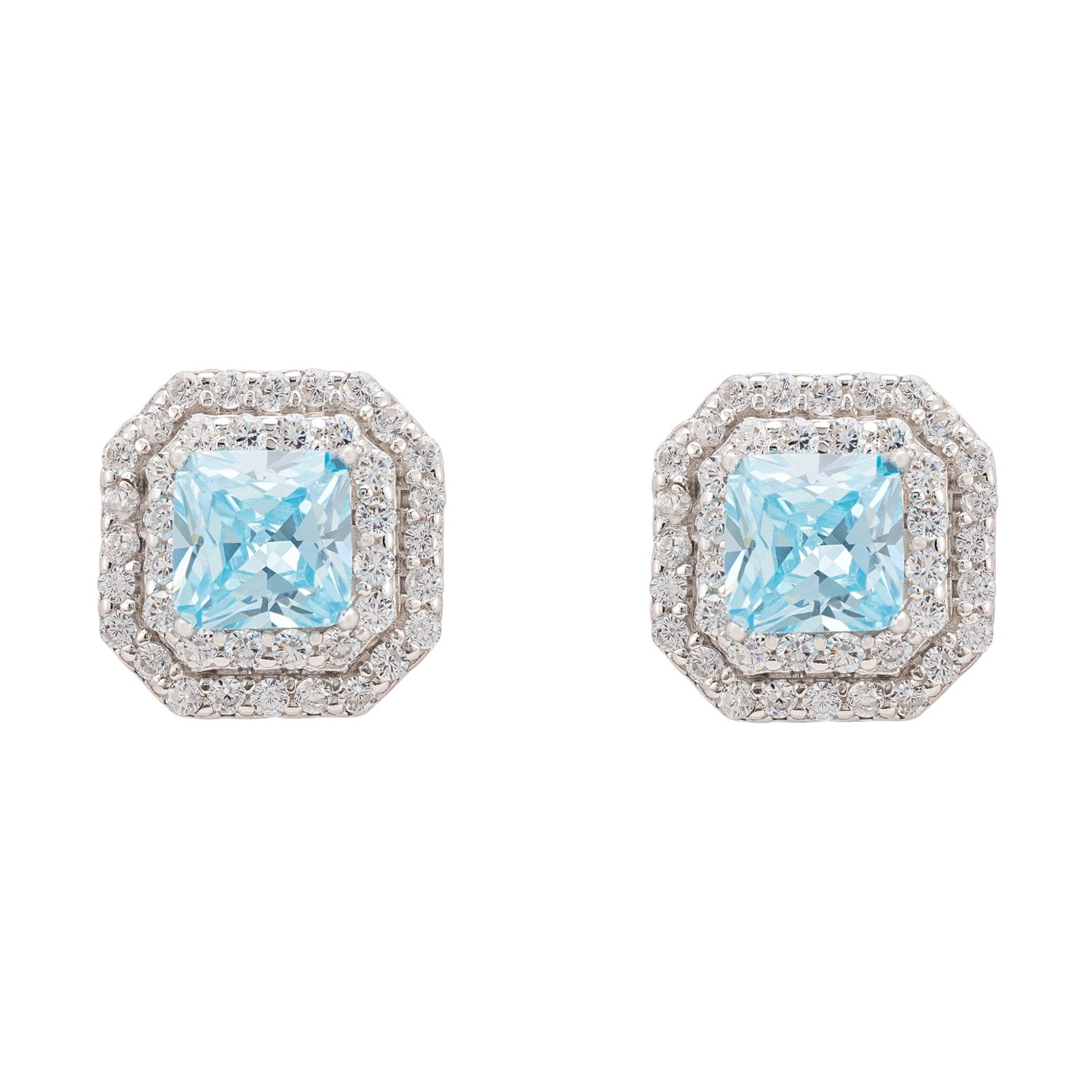 Women’s Blue / Silver Anastasia Stud Earrings Silver Blue Topaz Latelita