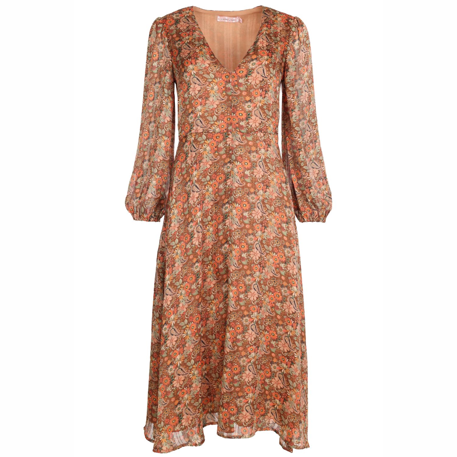 Traffic People Women's Brown Morning Song Silenced Dress In Multi