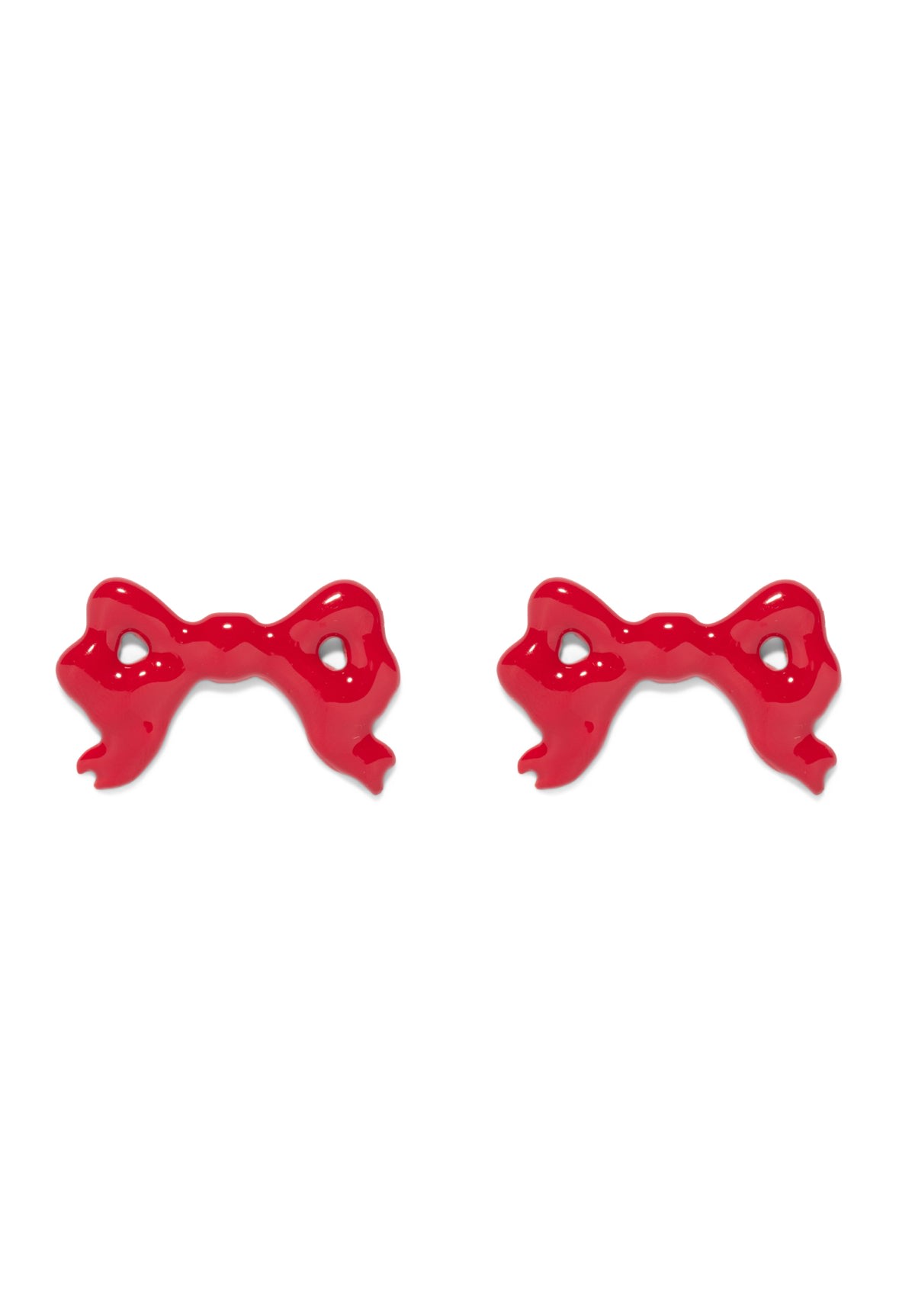 The Pink Reef Women's  Red Bow Stud