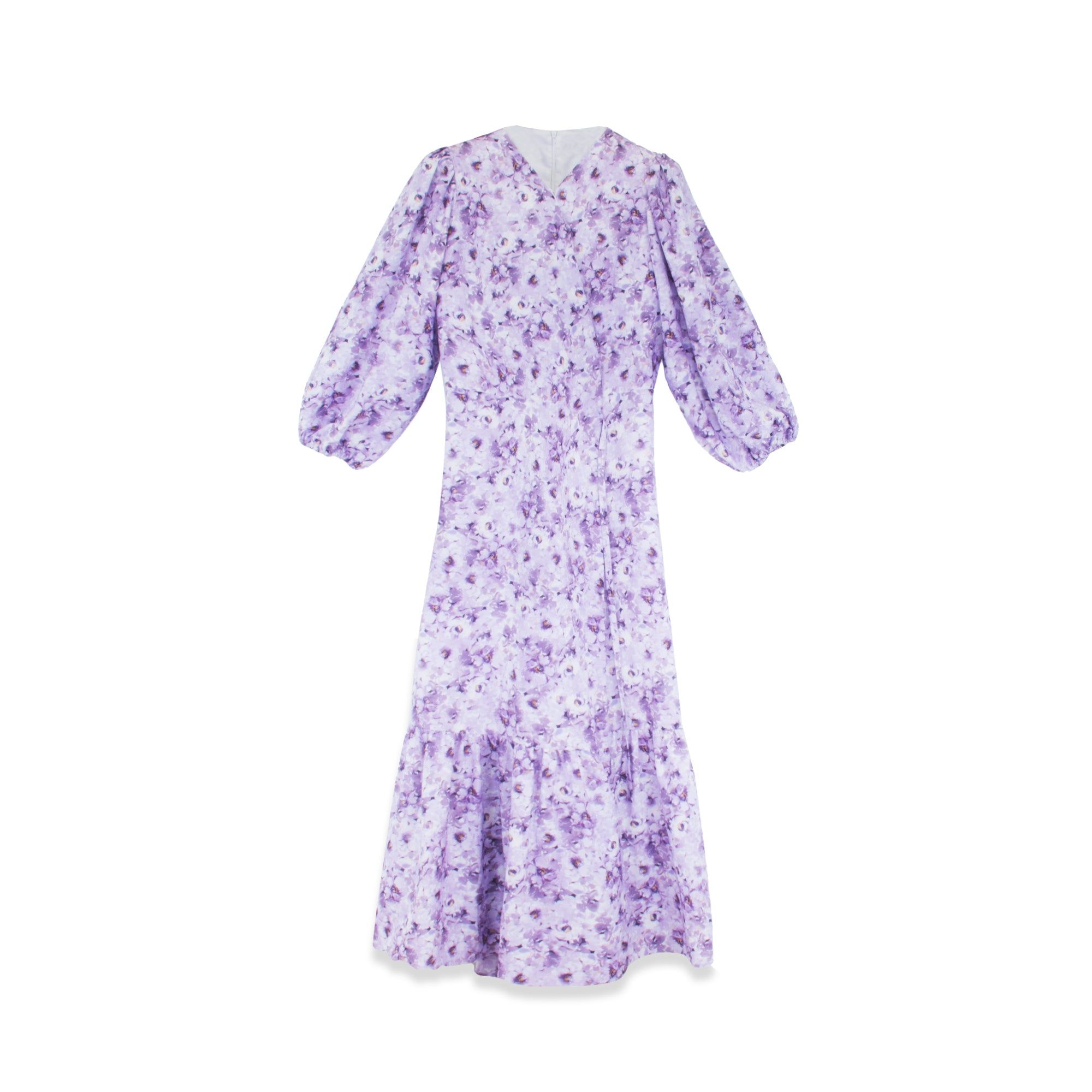 Profile Nyc Women's Cream Floral Wrap Dress In White
