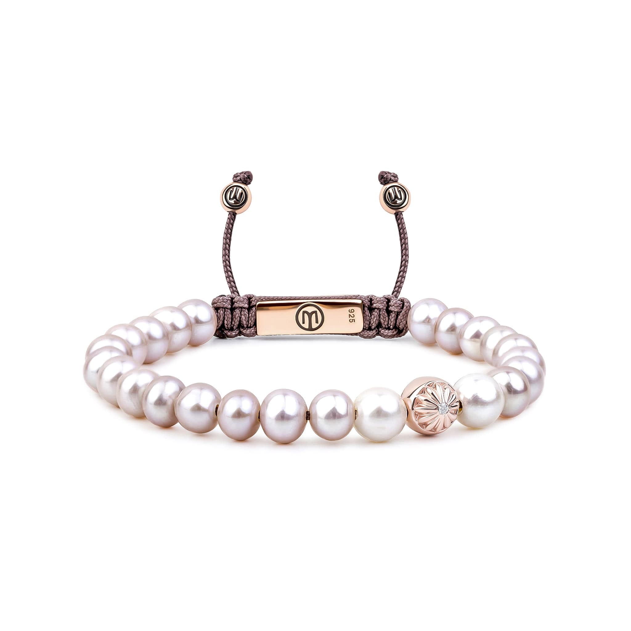 Mahigan Women's Lavender Pearl Bracelet In Dark Mauve & Rose Gold