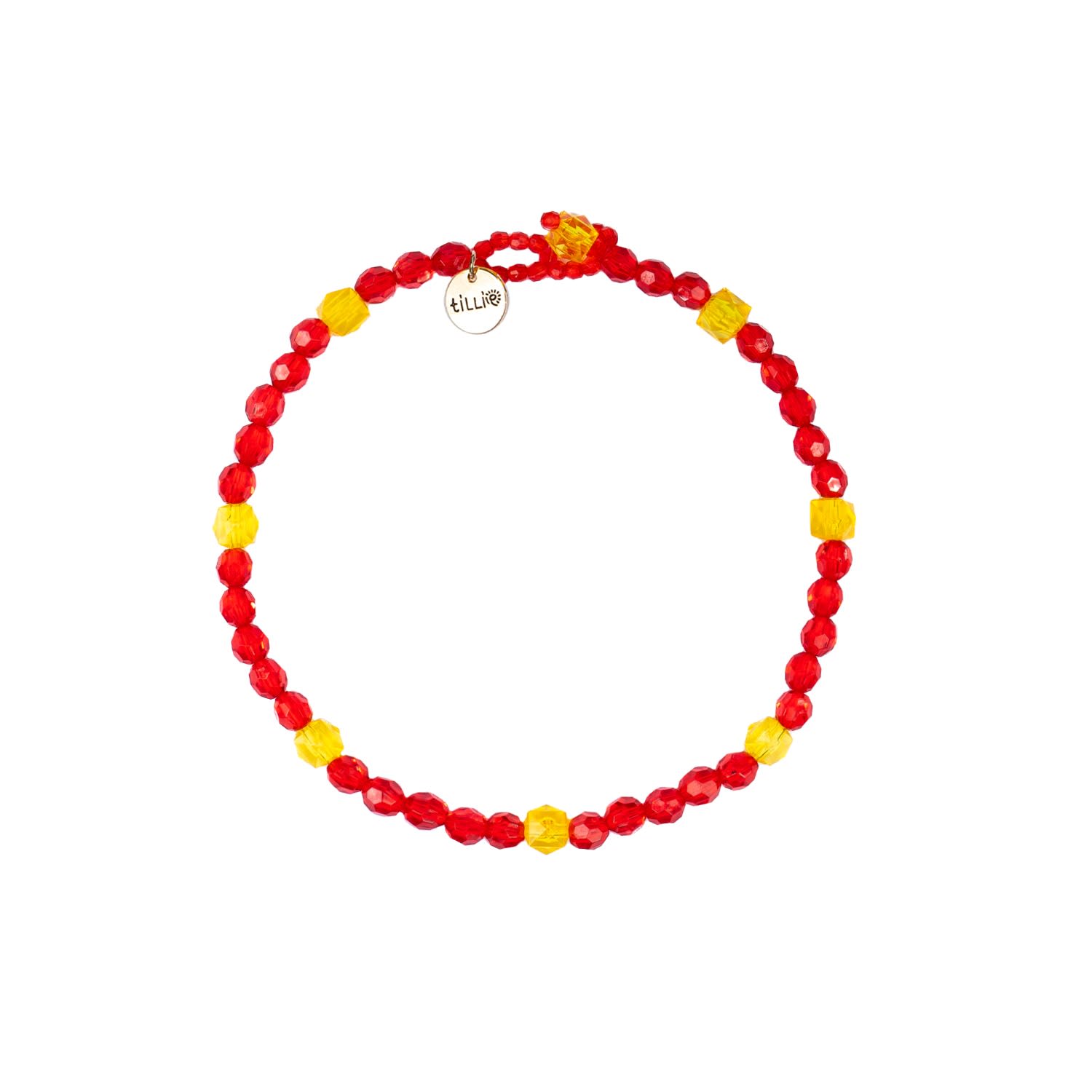 Tillie Beads Women's Ruby Red Daily Wear Carnival Bead Necklace