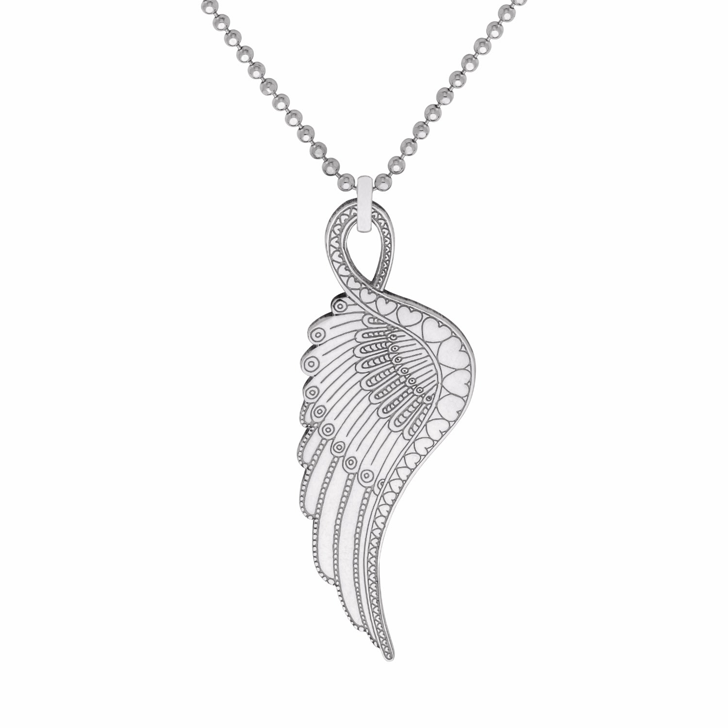 Women’s Silver Wing Pendant Necklace Cartergore