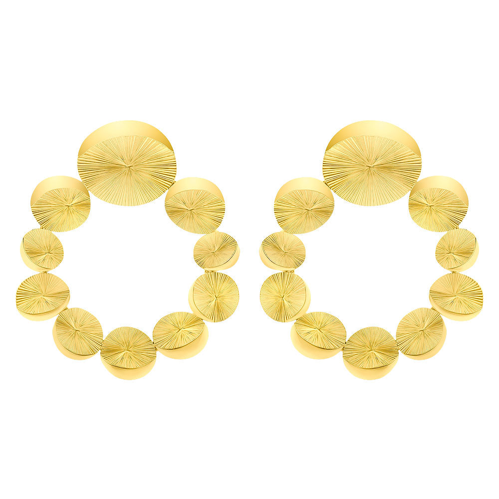 Sophie Simone Designs Women's Gold Earrings Moon Cycle In Gold