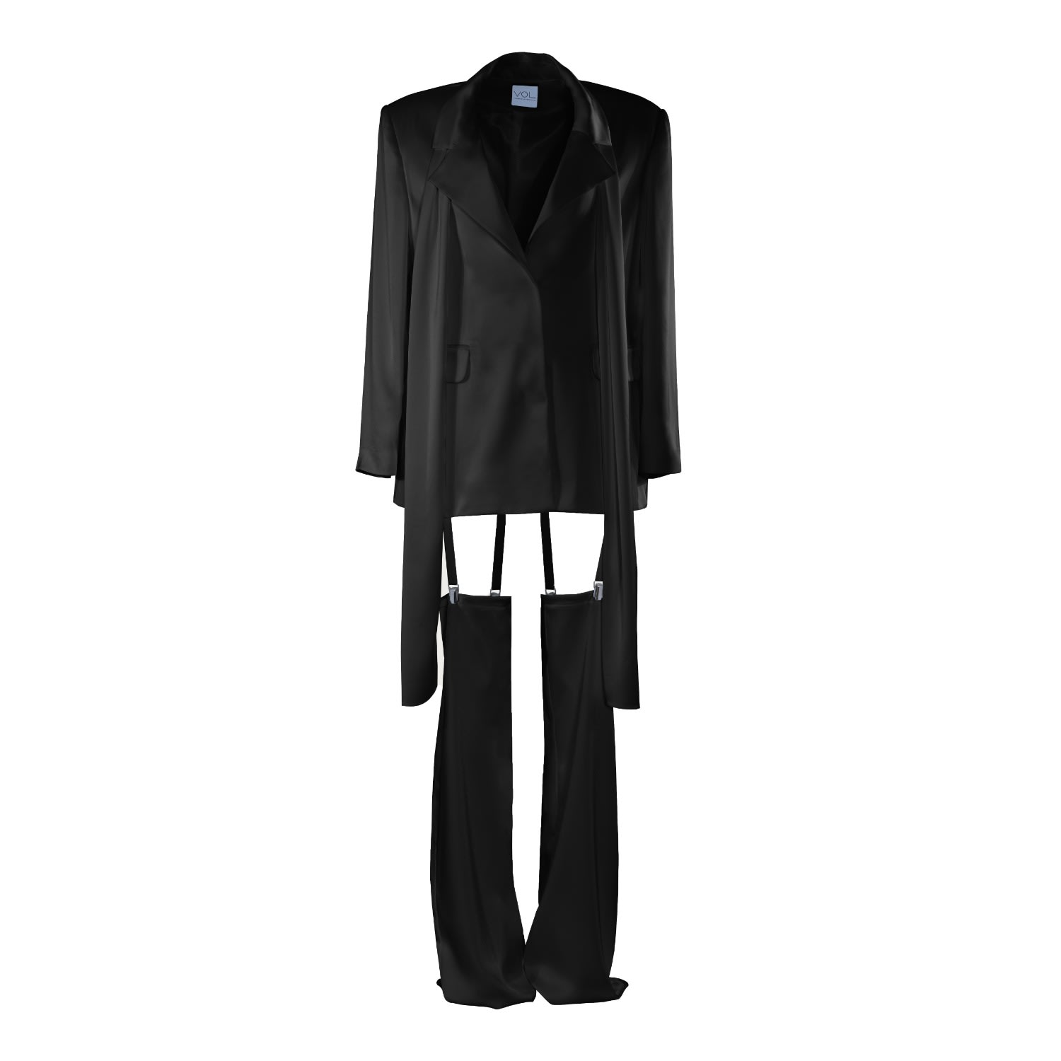 Vestiaire D'un Oiseau Libre Women's Black Suspender Jumpsuit In Black